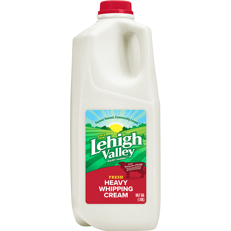 Heavy Whipping Cream Plastic Half Gallon Lehigh Valley Dairy Farms®